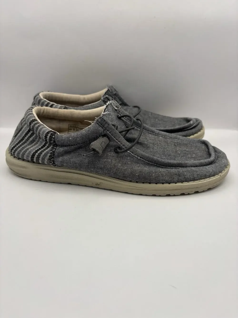Hey Dude Wally Gray Slip On Shoes Men Size 9